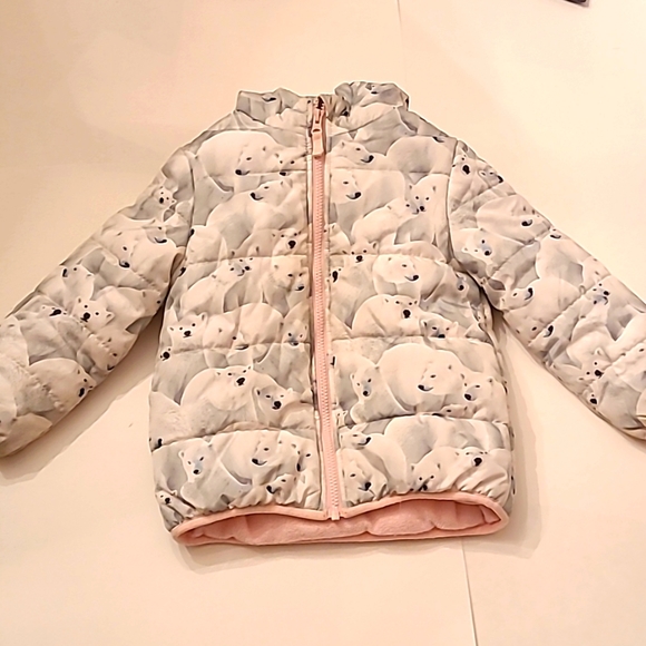 Carter's Other - Carter's, girl's, hooded, puffer jacket. Polar bear print. Size S/4.
